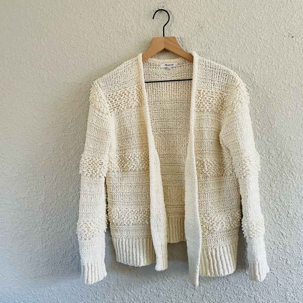 Madewell Cream Textured Cardigan
